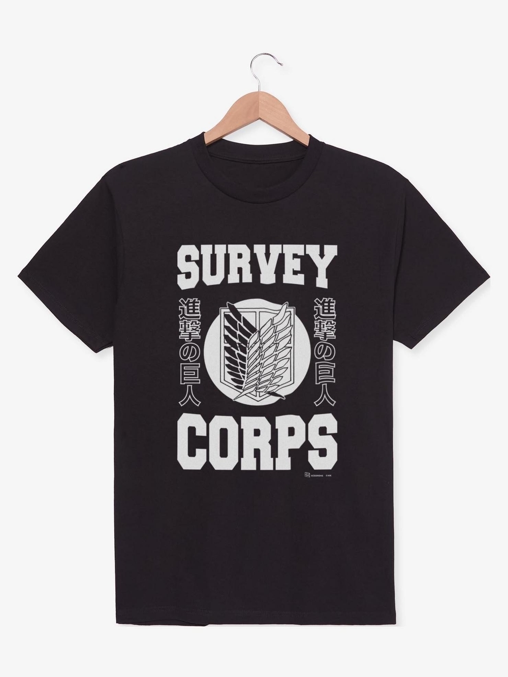 Attack On Titan Black Survey Corps Graphic Tee